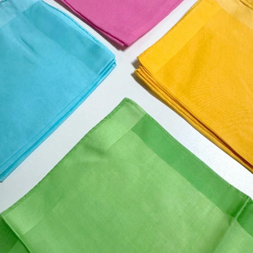 Vintage Cloth Napkin Set of 16 Colorful Party Solid Pink Yellow Blue Green 14